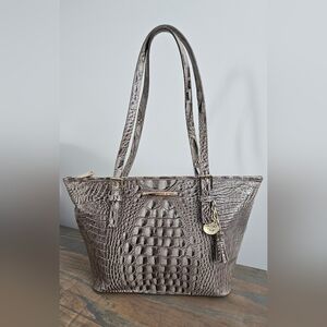 Brahmin Medium Asher Crocodile-Embossed Tote